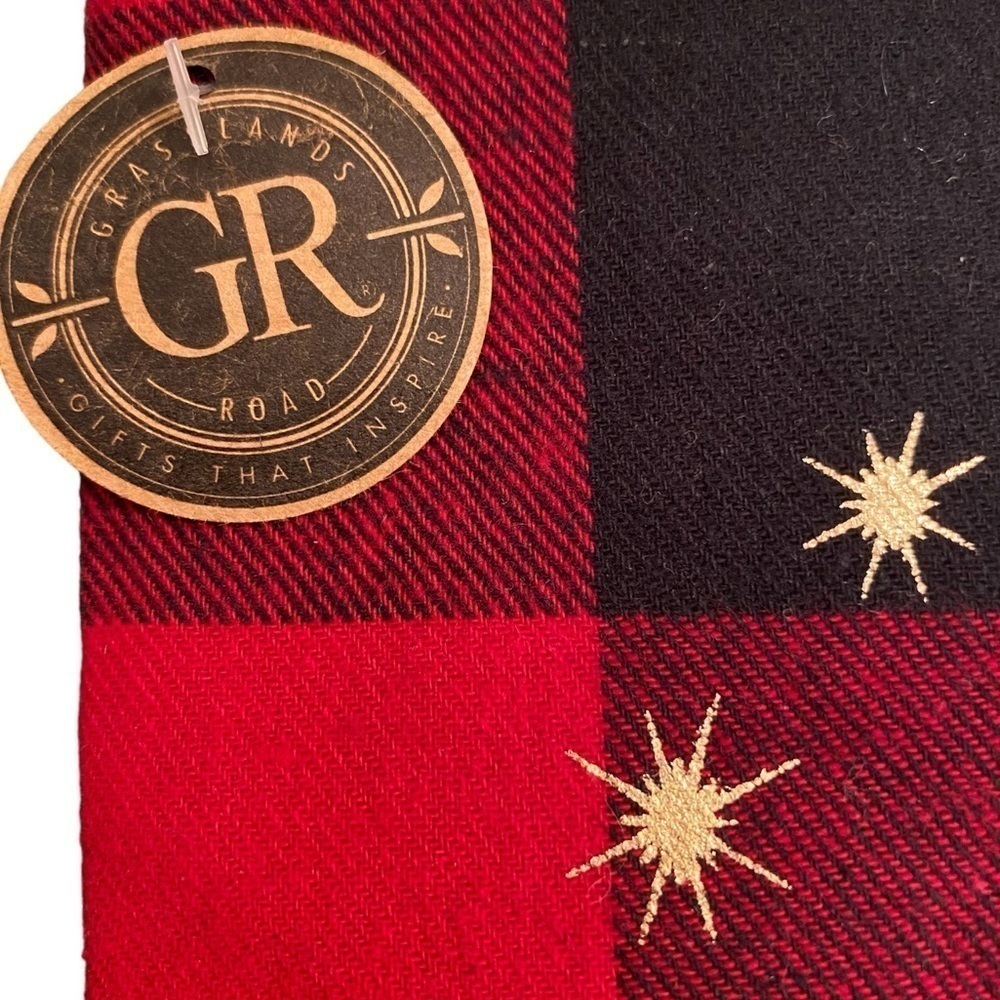 ALL IS MERRY & BRIGHT Cosmetic Toiletries Bag Red and Black Buffalo Plaid NWT - Picture 7 of 8